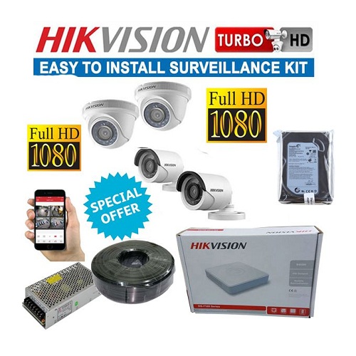 Hikvision 4 Cameras Kit